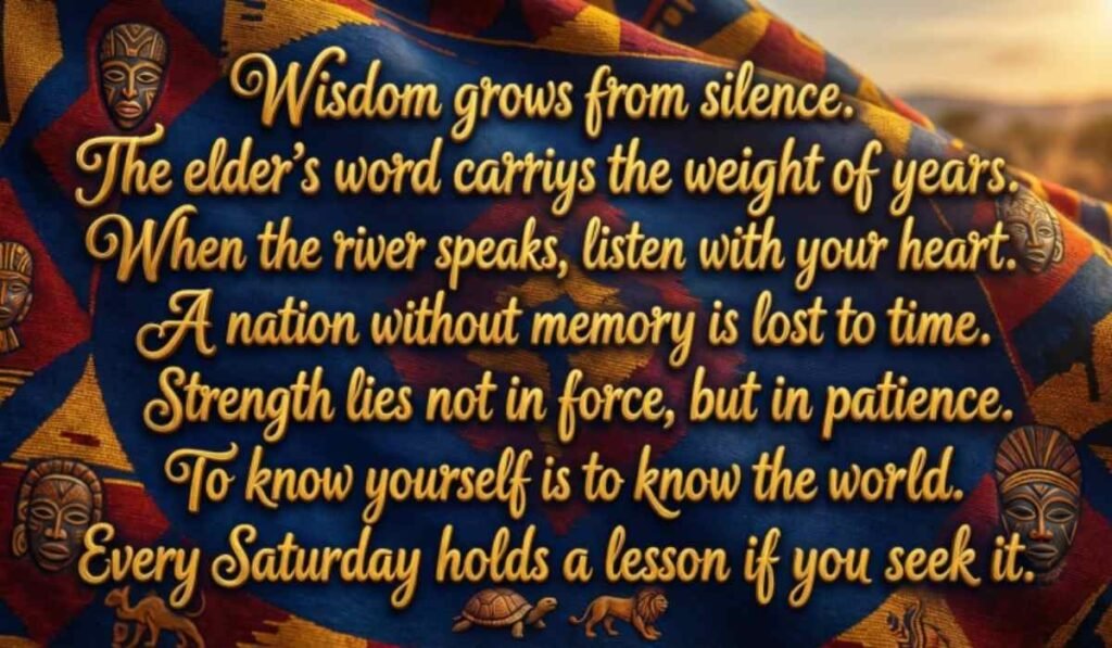 Afrocentric Proverbs for Saturdays